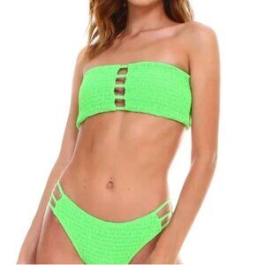 Smocked Lime Green Bikini size M/L